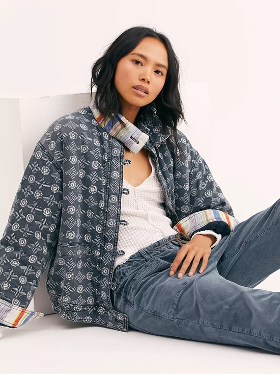 Free People Mackenzie Bomber Jacket Size Small - Picture 2 of 8